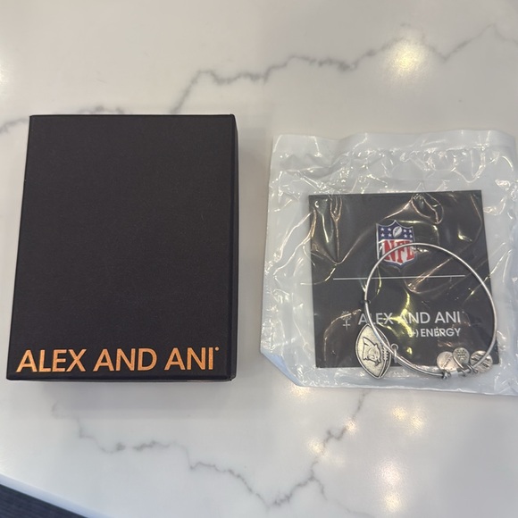 Alex and Ani Carolina Panthers Football Bracelet, New - Picture 2 of 3